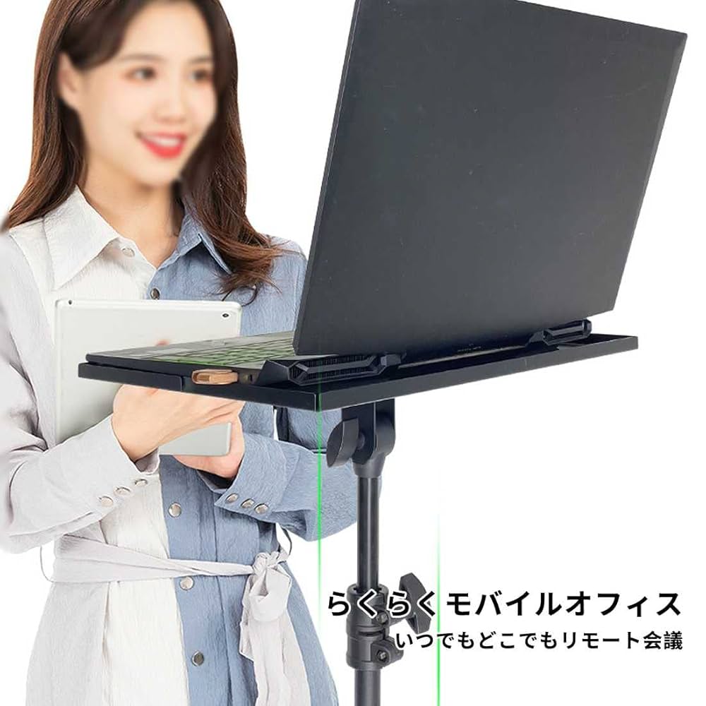 ☆プロジェクタースタンド 三脚式 キャスター付 3段階 高さ調整
